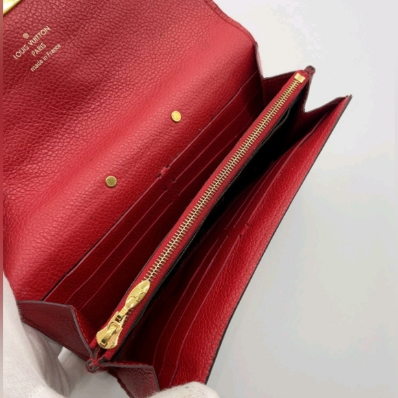 Authentic Louis Vuitton Monogram Portefeuille Pallas Red Wallet - Picture 7 of 17